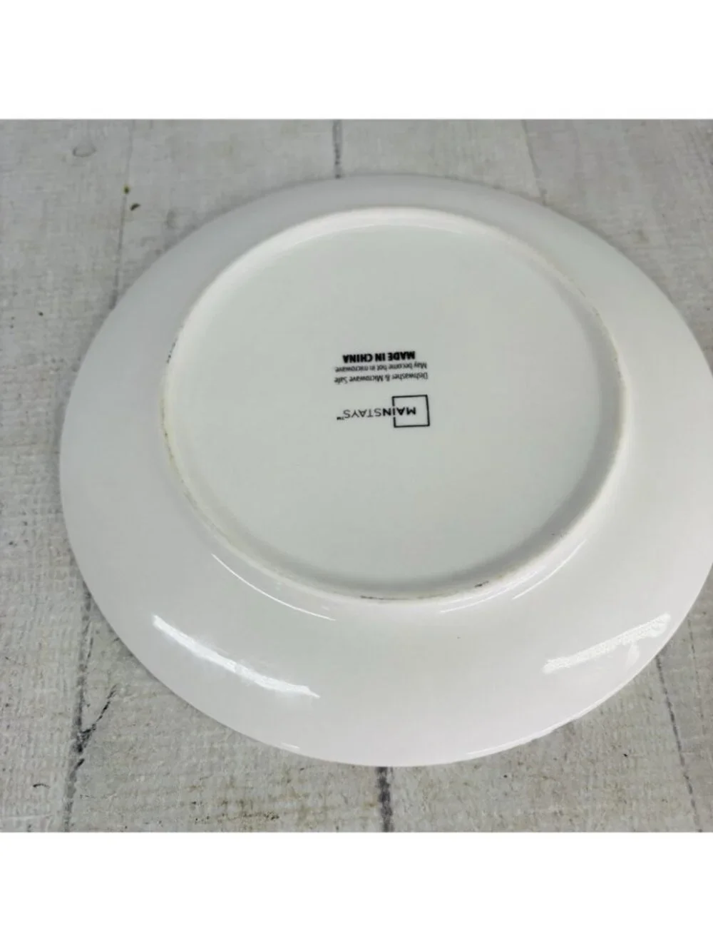 Mainstays Gray & White ABSTRACT FLORAL MIX MATCH Ceramic Lunch Salad Plate Set 3